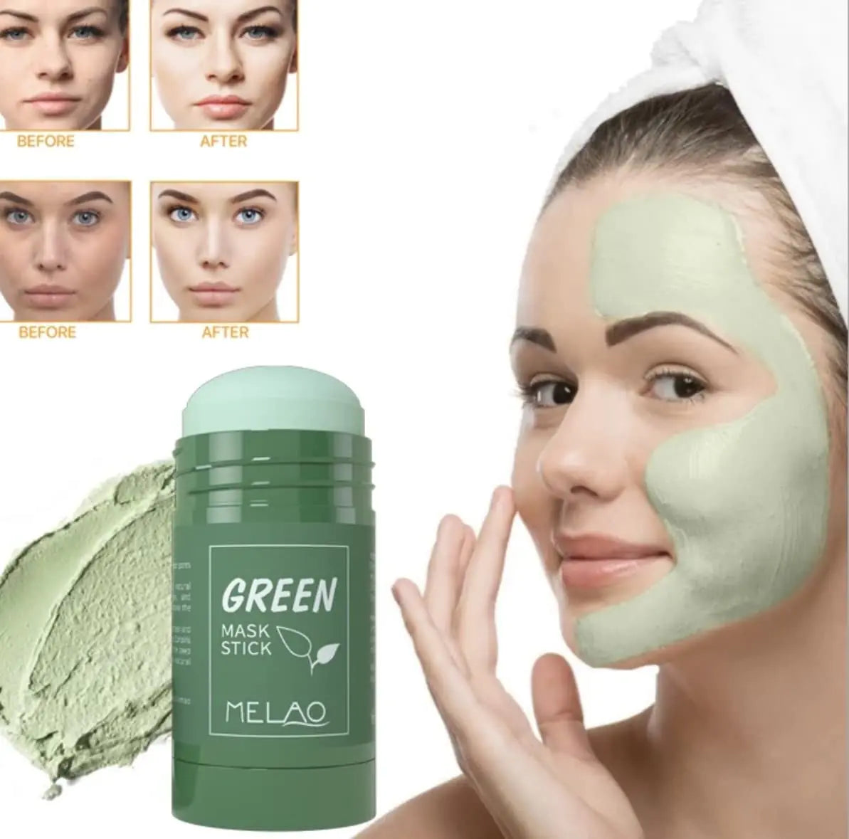 Green Tea Detox Clay Face Mask – Hydrating & Pore Cleansing (1.35oz)